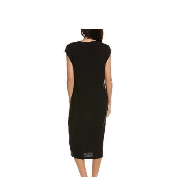 STANDARD JAMES PERSE Black V Neck Cap Sleeve Midi Dress‎ Size 1 - Picture 3 of 7